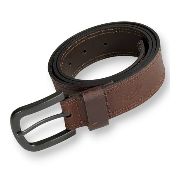 Dickies Other - Dickies Men's 38MM Wide Bridle Leather Casual Belt Brown Workwear 11DI02F9 Work
